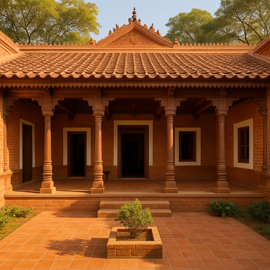 Chettinad-Style Home in Auroville by Sri Auro Construction